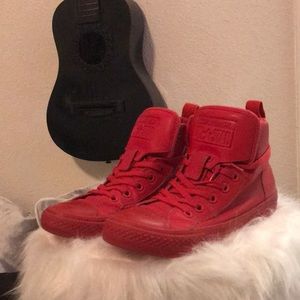 COPY - BACK TO SCHOOL! UNISEX All Red Hightop Con…